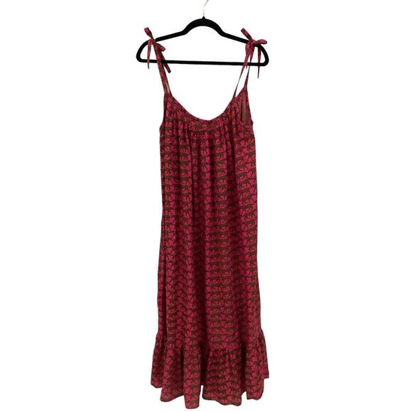 Emerson Fry India Sundress In Pink Yarrow Cheetah Size Medium / Large - Picture 11 of 13